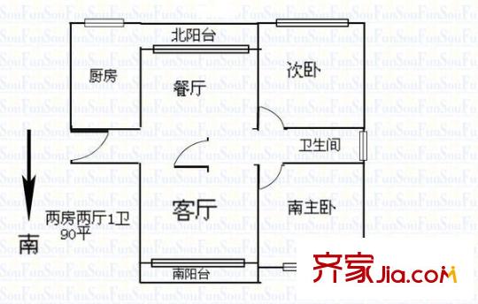 康橋花園東園 0室 戶型圖