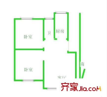 紫晶苑 1室 戶型圖