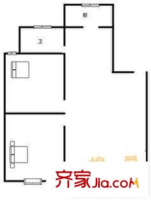 中凌濱江苑 2室 戶型圖