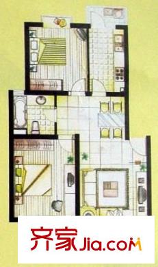 美树铭家户型图户型图 2室2厅1卫1厨