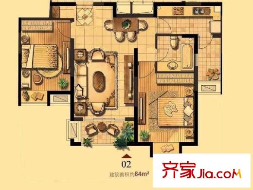 張江湯臣豪園三期 0室 戶型圖