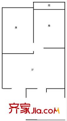 共富一村户型图户型图 2室1厅1卫1厨
