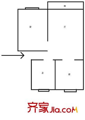 行知家园户型图户型图 1室1厅1卫1厨