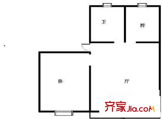 行知家园户型图户型图 1室1厅1卫1厨
