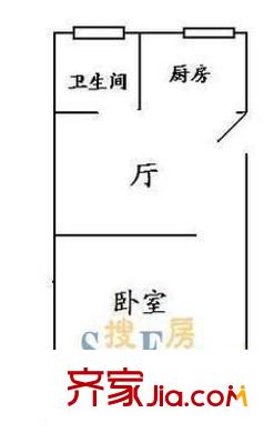 好第坊户型图户型图 1室1厅1卫1厨