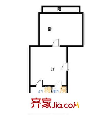 杨泰春城 一室 户型图