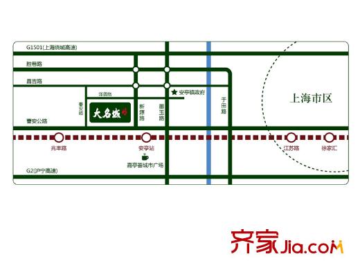 大名城名郡区位图