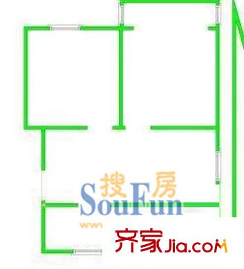 川楊平方米園戶型圖上海 川楊平方米苑 戶型圖 2室2廳1衛(wèi)1廚
