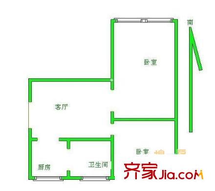 上海 培花七村2室 戶型圖