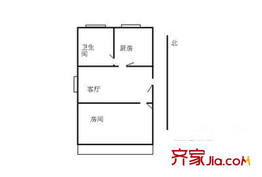 大华一村 1室 户型图