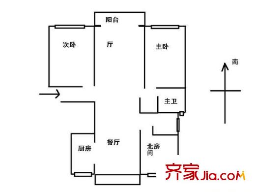 南郊别墅公寓户型图户型图 3室2厅2卫1厨