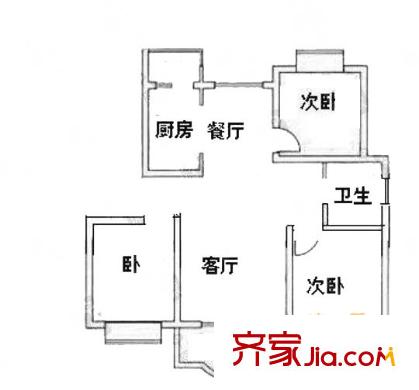 屹立家园 3室2厅1卫1厨
