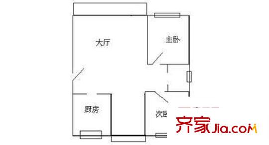 鑫都城云天绿洲 2室 户型图