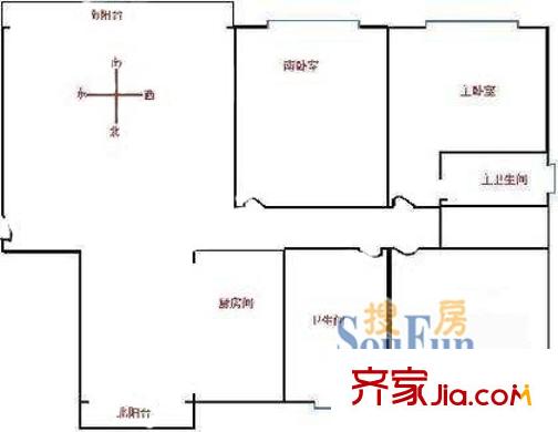 慶余公寓2室1廳1廚1衛(wèi)