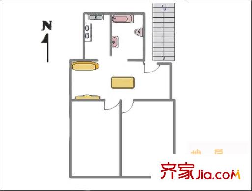 慶余公寓2室1廳1廚1衛(wèi)