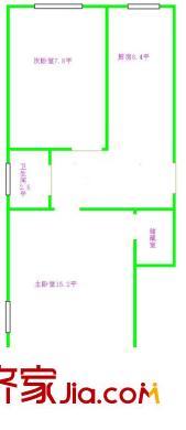 臨沂八村戶型圖戶型圖 2室1廳1衛(wèi)1廚