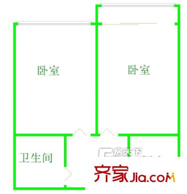臨沂八村戶型圖戶型圖 2室1廳1衛(wèi)1廚