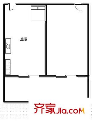 連城苑戶型圖戶型圖 1室1衛(wèi)