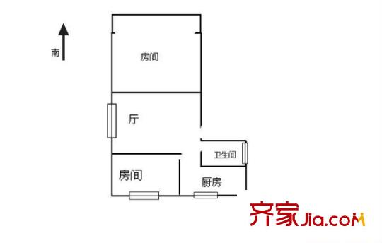 九英里户型图户型图 2室1厅1卫1厨