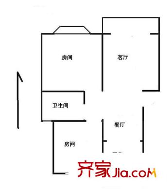 九英里户型图户型图 2室2厅1卫1厨