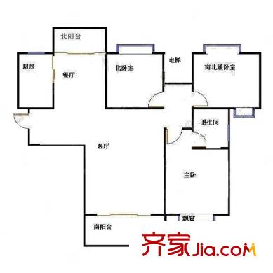 真如西村3室1厅1卫1厨