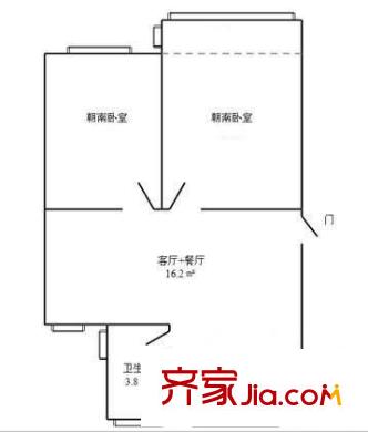 新城名庭 2室 戶型圖