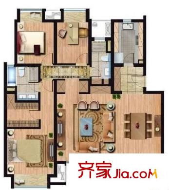 万科琥珀郡园 2室 户型图