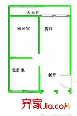 大華錦繡華城第2街區(qū)戶型圖上海 大華錦繡華城第二街區(qū) 戶型圖 2室1廳1衛(wèi)1廚