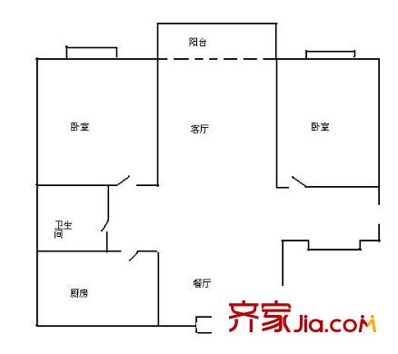 麗都家園 2室 戶型圖