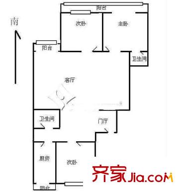 中海紫御豪庭户型图户型图 3室2厅2卫1厨