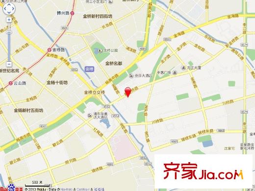 金橋商務(wù)公寓交通圖