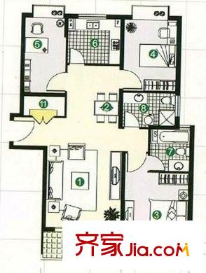 第九城市 3室 戶型圖