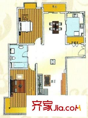 北城小區(qū) 2室 戶型圖