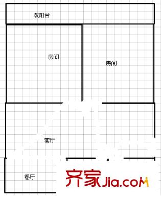 北城小區(qū) 2室 戶型圖
