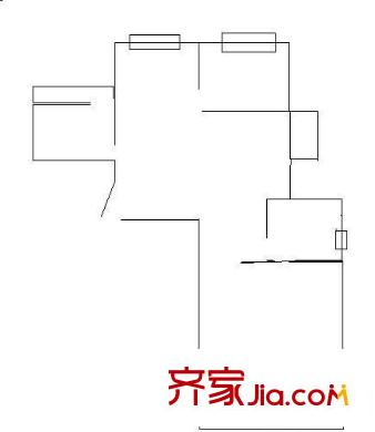 證大寬域 2室 戶型圖