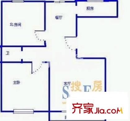 紫葉路152弄小區(qū) 2室 戶型圖