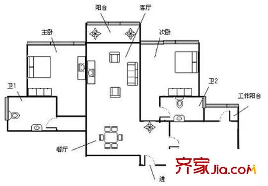 上海 永新花苑 戶型圖
