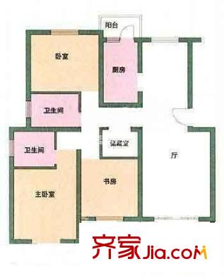 海茂公寓 3室 户型图