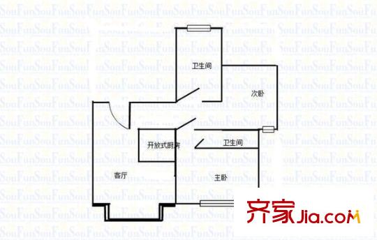金羽名庭 2室 戶型圖