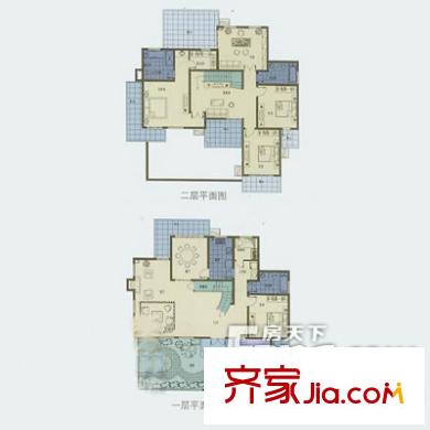 恒杰丁香花园户型图房型图 4室3厅2卫1厨