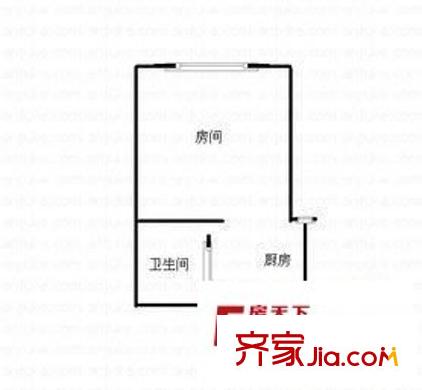 白玉新村 1室 户型图