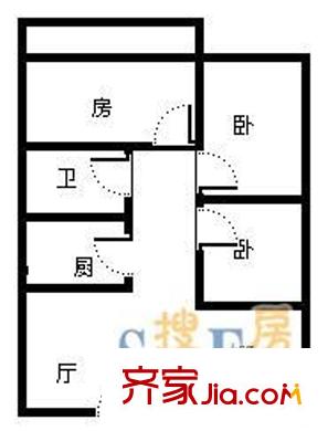 白玉新村 3室 户型图