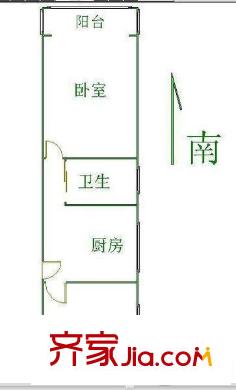 白玉新村 2室 户型图