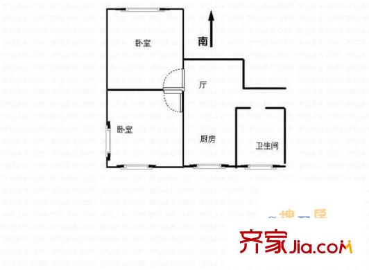 章家巷小区户型图章家巷2室1厅1卫1厨 2室1厅1卫1厨