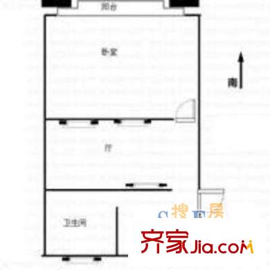 章家巷小区户型图章家巷1室1厅1卫1厨 1室1厅1卫1厨