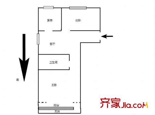 浦三小區(qū)金橋 2室 戶型圖