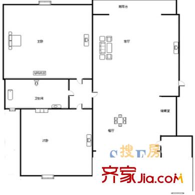 上海 三湘四季花城三期(紫薇苑) 户型图