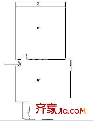 偉業(yè)金錦苑三村 1室 戶型圖