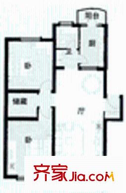 新芳鄰戶型圖戶型圖 2室2廳1衛(wèi)1廚