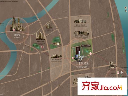 綠城玉蘭花園交通圖區(qū)位圖